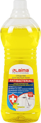 Чистящее средство для пола Laima Professional. Лимон. Антибактериальный эффект / 607967 (1кг)