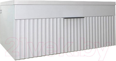 Тумба под умывальник Garda Onda 106н-1000_PVC (белый глянцевый)