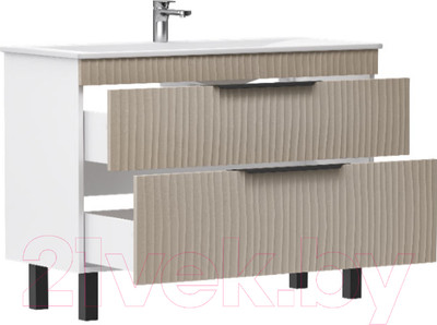 Тумба под умывальник Volna Lotty 100.2Y Pulsus (латте, напольная)