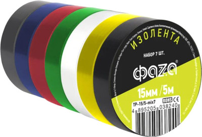 Набор изолент Фаза 5038240 (7x5м)