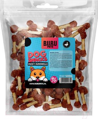Лакомство для собак Bubu Pets Гантели с уткой / PS0007 (500г)