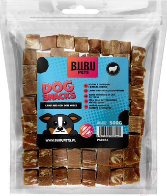 Лакомство для собак Bubu Pets Косточки из баранины и трески, мягкие / PS0044 (500г)