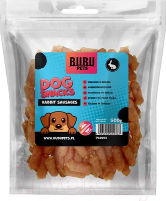 Лакомство для собак Bubu Pets Колбаски из кролика / PS0093 (500г)