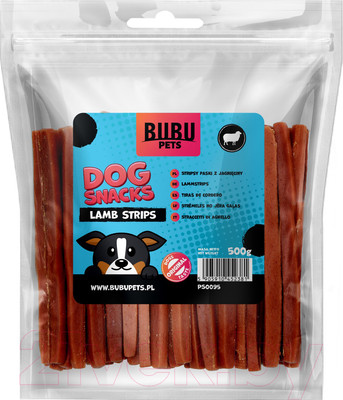 Лакомство для собак Bubu Pets Стрипсы из мяса ягненка / PS0095 (500г)