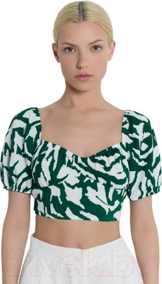 Кроп-топ Mark Formelle 112851 (р.170-88-94, белые пятна на изумрудном)