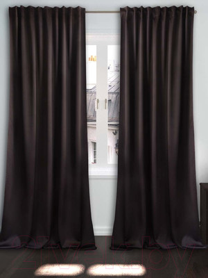 Комплект штор Моготекс 1807-0 270x145 / 19опс15-25 (2шт, коричневый)