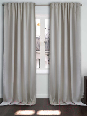 Комплект штор Моготекс 1807-0 270x145 / 19опс15-25 (2шт, бежевый)