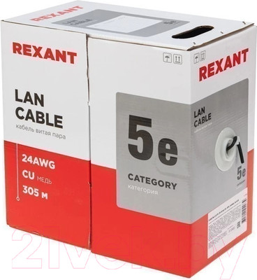 Кабель Rexant U/UTP CAT 5e ZH нг(А)-HF / 01-0065