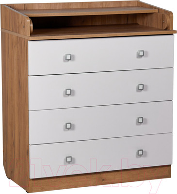 Комод пеленальный Фея 1580 / 0001041.173 (дуб крафт золотой/белый)