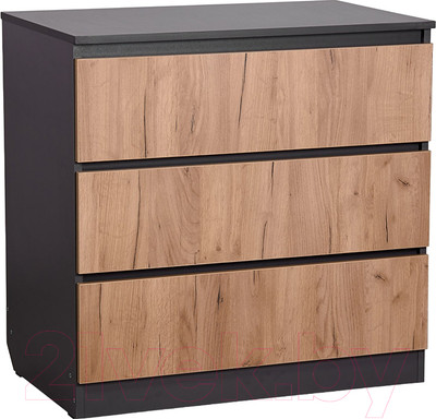 Комод пеленальный Polini Kids Simple 1980 / 0002323.175 (графит/дуб крафт золотой)