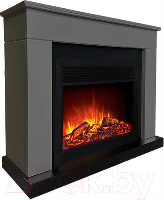 Каминокомплект Смолком Detroit Mb/Jup/Sym26 Moonblaze Deluxe-S Bl Lt (серый графит/черный)