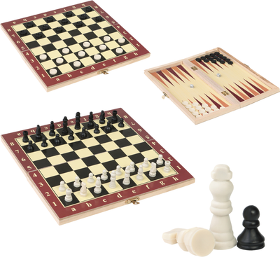 Набор настольных игр Sima-Land Карнал. Нарды, шахматы, шашки 3 в 1 / 273155