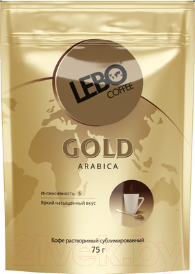 Кофе растворимый Lebo Gold сублимированный (75г, дойпак)