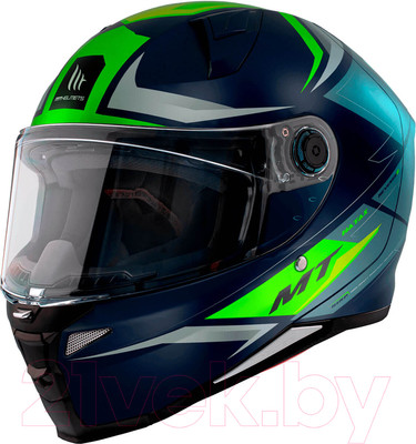 Мотошлем MT Helmets Revenge 2 S Hatax (L, матовый серый/желтый)
