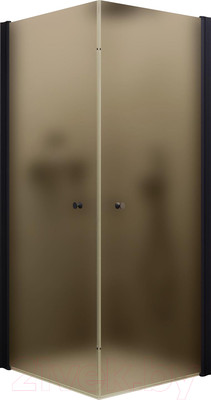 Душевой уголок MaybahGlass MGY-1298-6 (бронзовое матовое стекло/черный)