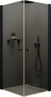 Душевой уголок MaybahGlass MGY-1296-6 (графитовое стекло/черный)