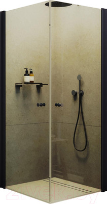 Душевой уголок MaybahGlass MGY-1292-6 (бесцветное стекло/черный)