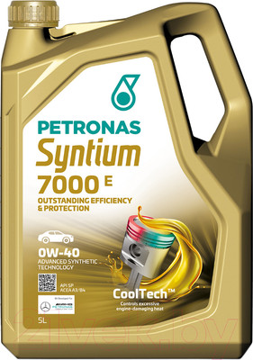 Моторное масло Petronas Syntium 7000 E 0W40 / 70722M12EU (5л)