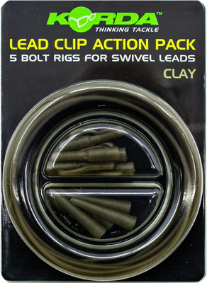 Набор клипс для грузила Korda Lead Clip Action Pack Clay / KLCAPC