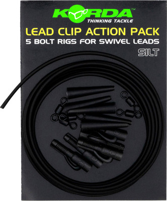 Набор клипс для грузила Korda Lead Clip Action Pack Silt / KLCAPS