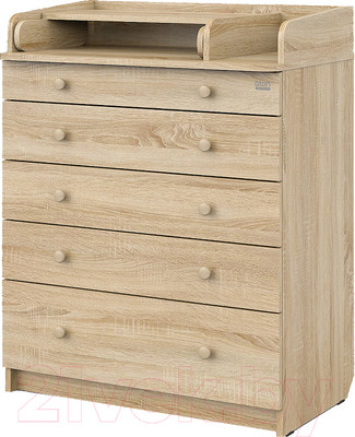 Комод пеленальный Атон Leo 805 С органайзером С шариковыми направляющими (дуб сонома)