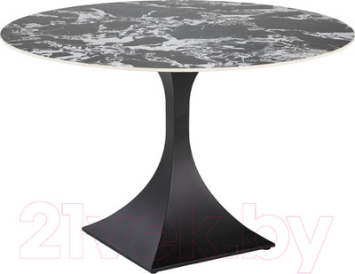 Обеденный стол Halmar Manuel 120x77 (черный мрамор/черный)