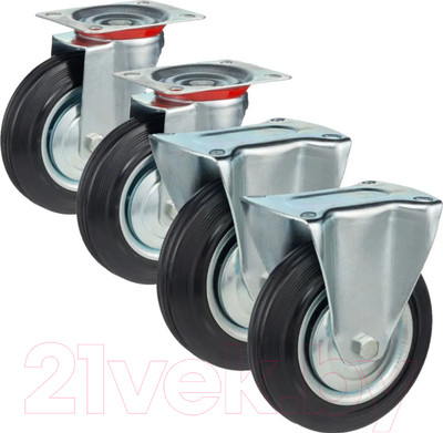 Комплект колес для тележки складской Стелла-техник 4001-4002-160K4 (4шт)