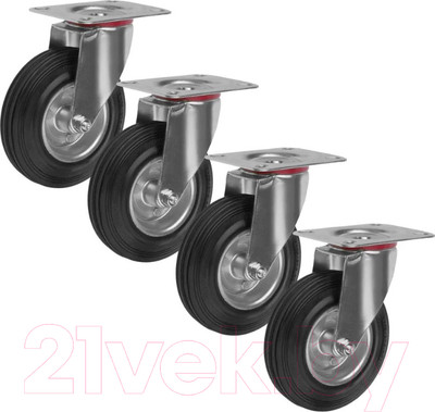 Комплект колес для тележки складской Стелла-техник 4001-125K4 (4шт)