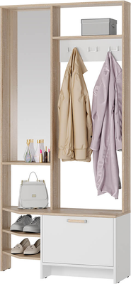 Секция в прихожую BTS Тео ПР-01 (сонома/белый)