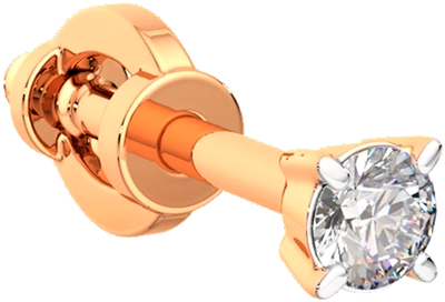 Моносерьга из розового золота ZORKA 3D00389.14K.R (с бриллиантом)