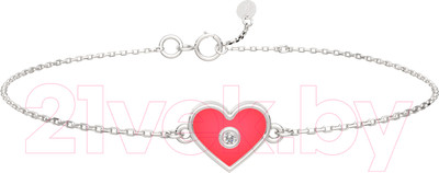 Браслет из серебра ZORKA 06401348 (18см, с фианитом)