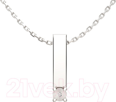 Колье из серебра ZORKA 05D0015 (45см, с бриллиантом)