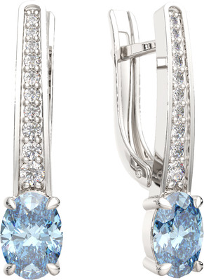 Серьги из серебра ZORKA 03S4034 (с топазами и фиантами)