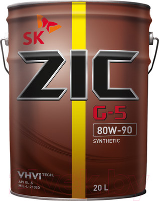 Трансмиссионное масло ZIC G-5 80W90 / 192633 (20л)