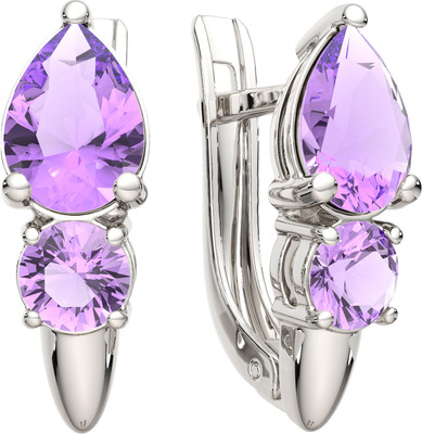 Серьги из серебра ZORKA 03S6057 (с аметистами)