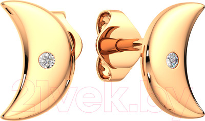 Серьги из розового золота ZORKA 3101654.9K.R (с фианитами)