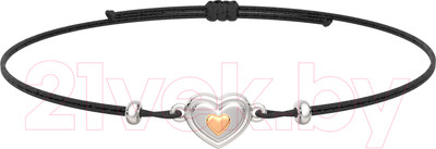 Браслет из серебра ZORKA 0660018.01.G14K.ZZ (18см, с золотой вставкой)