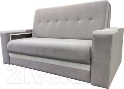 Диван Bobrovmebel Болеро 2-1.4тнц  (микровелюр cимпл 30 светло-серый)