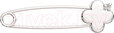 Брошь из серебра ZORKA 09D0005 (с бриллиантом)