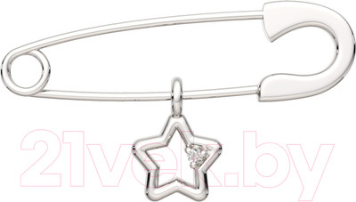 Брошь из серебра ZORKA 0940011 (с фианитом)