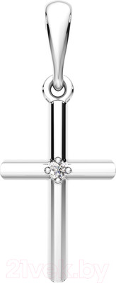 Крестик из белого золота ZORKA 4D00148.14K.W.ZZ (с бриллиантом)