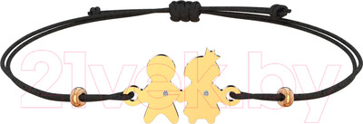 Браслет из розового золота ZORKA 6D0058-9K (18см, с бриллиантом)