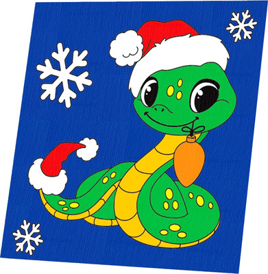 Картина по номерам Школа талантов Змейка с игрушкой / 10417299