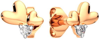 Серьги из розового золота ZORKA 3101621.14K.R (с фианитами)