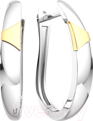 Серьги из серебра ZORKA 0300107.G14K (с золотой вставкой)