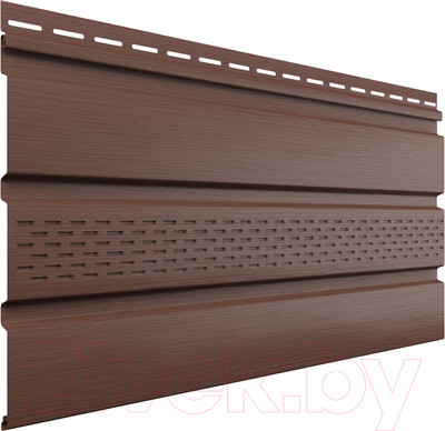 Софит для крыши Технониколь Оптима частично перфорированный / 4523454 (3м, каштан)