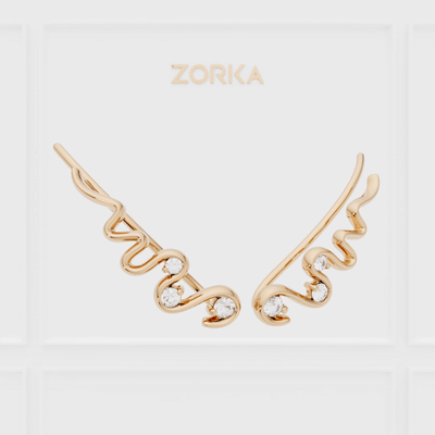 Серьги из розового золота ZORKA 310160 (с финитами)