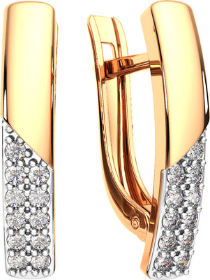 Серьги из розового золота ZORKA 3101187.14K.R.ZZ (с фианитами)