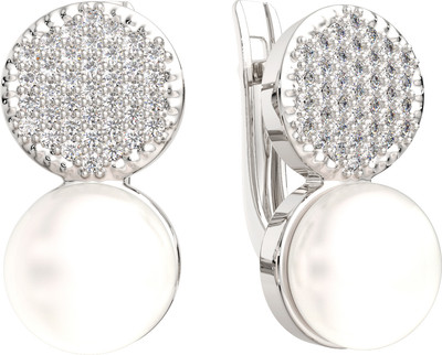 Серьги из серебра ZORKA 0310926.ZZ (с жемчугом и фианитами)