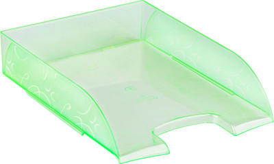 Лоток для бумаг Стамм Вега / ЛТГ-31749 (тонированный неоновый зеленый)
